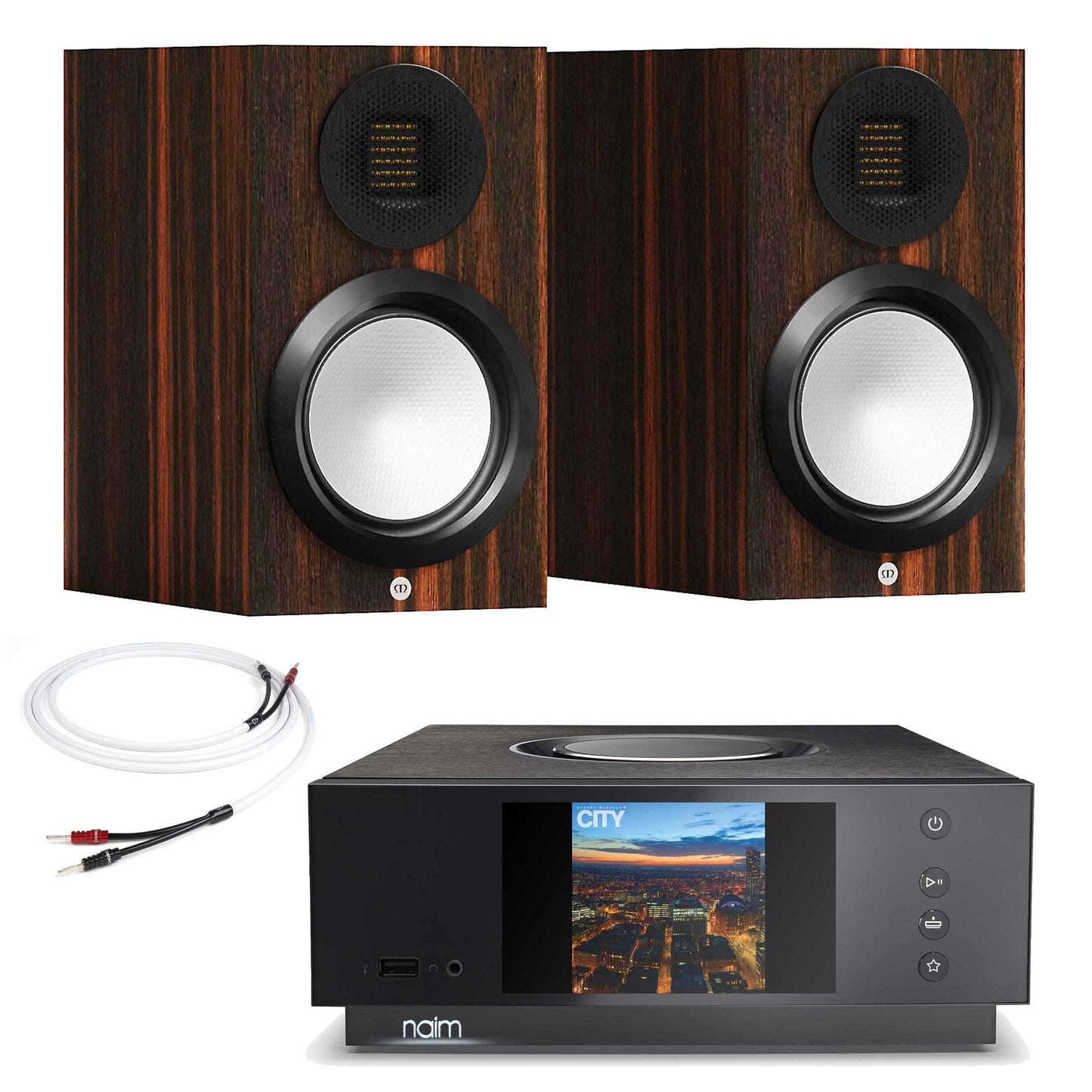 Naim Uniti Atom With Monitor Audio Gold 50 6G Speakers
