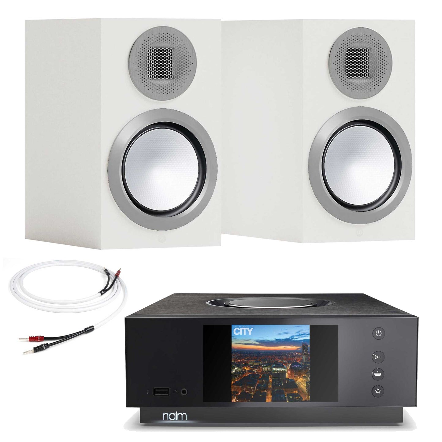 Naim Uniti Atom With Monitor Audio Gold 50 6G Speakers