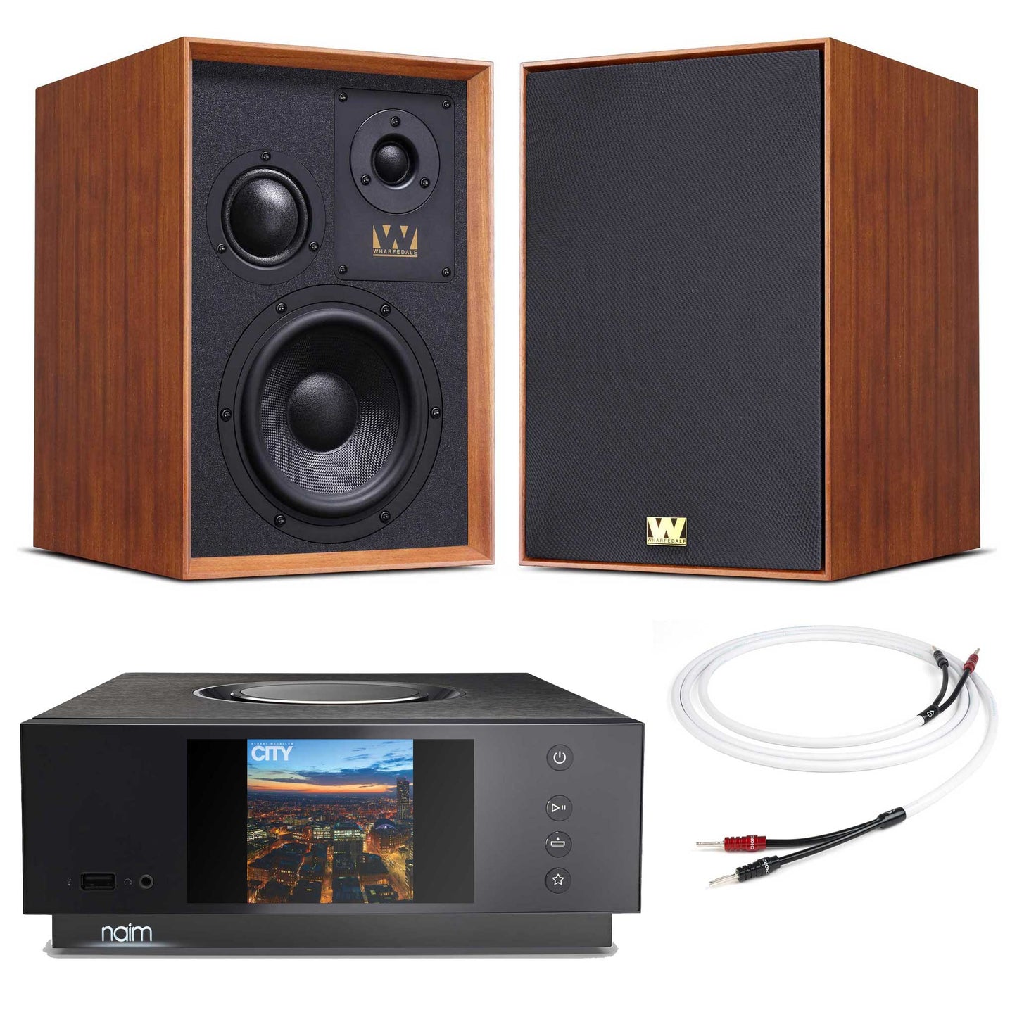 Naim Uniti Atom With Wharfedale Super Denton Speakers