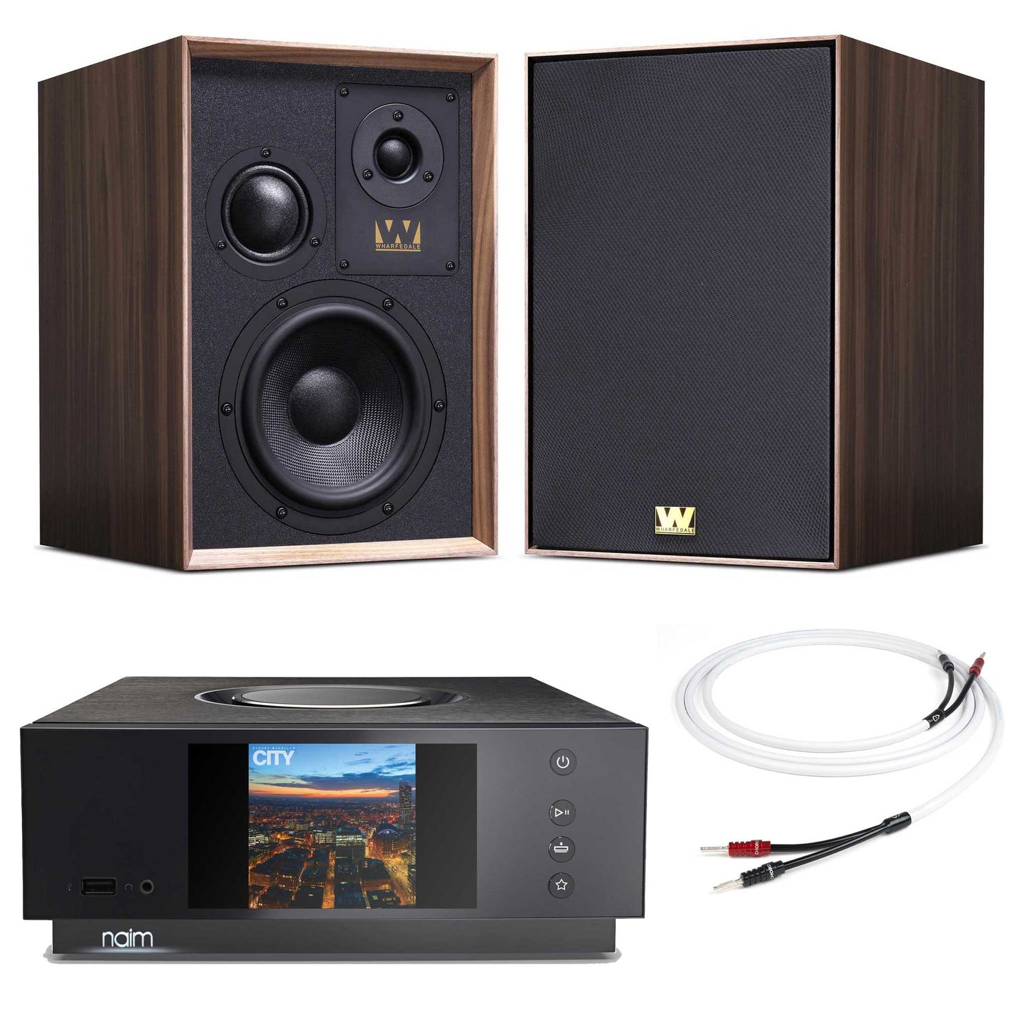 Naim Uniti Atom With Wharfedale Super Denton Speakers
