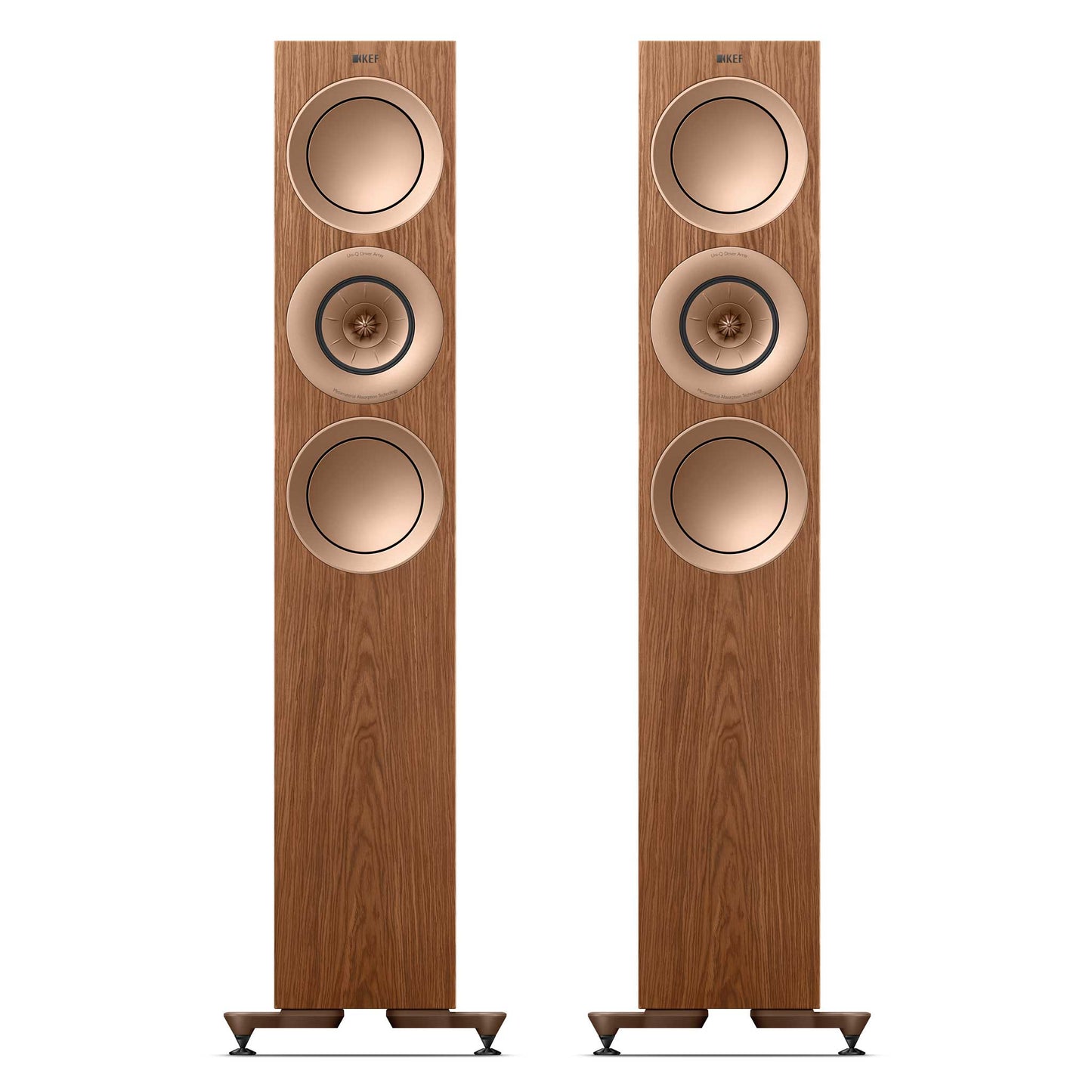 KEF R7 Meta Walnut Front View