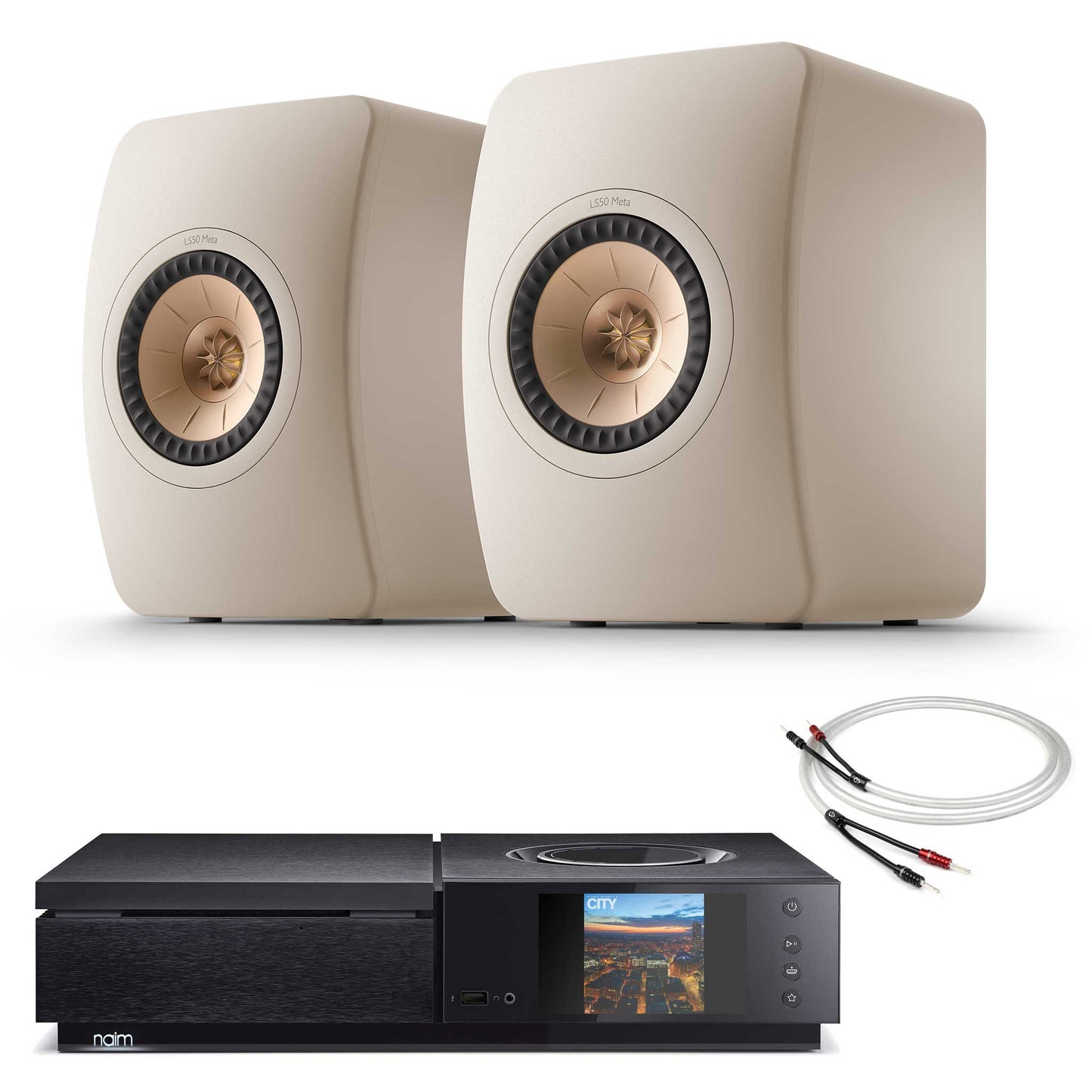 Naim Uniti Star With KEF LS50 Meta Sand Shell