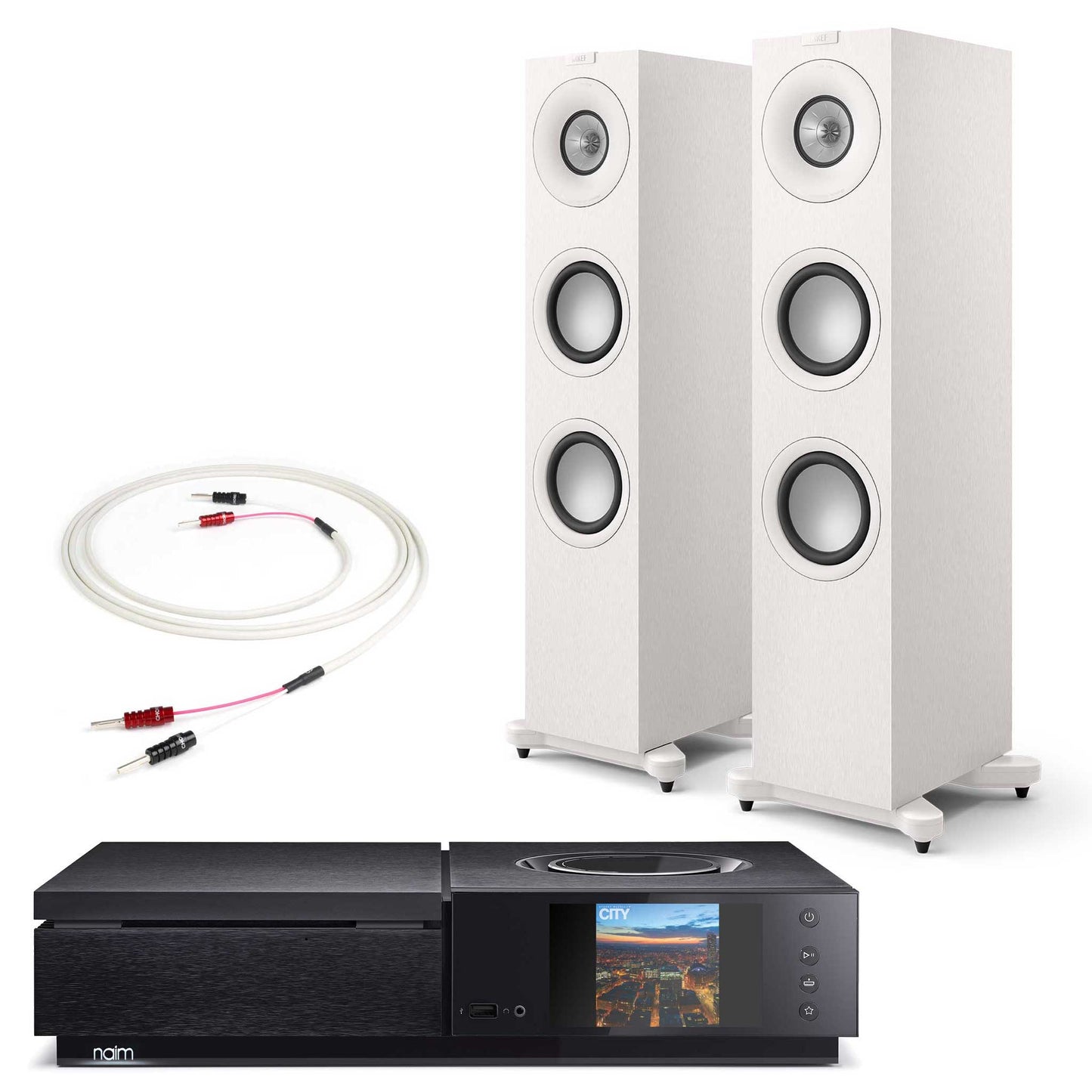 Naim Uniti Star with KEF Q7 Meta Speakers Satin White