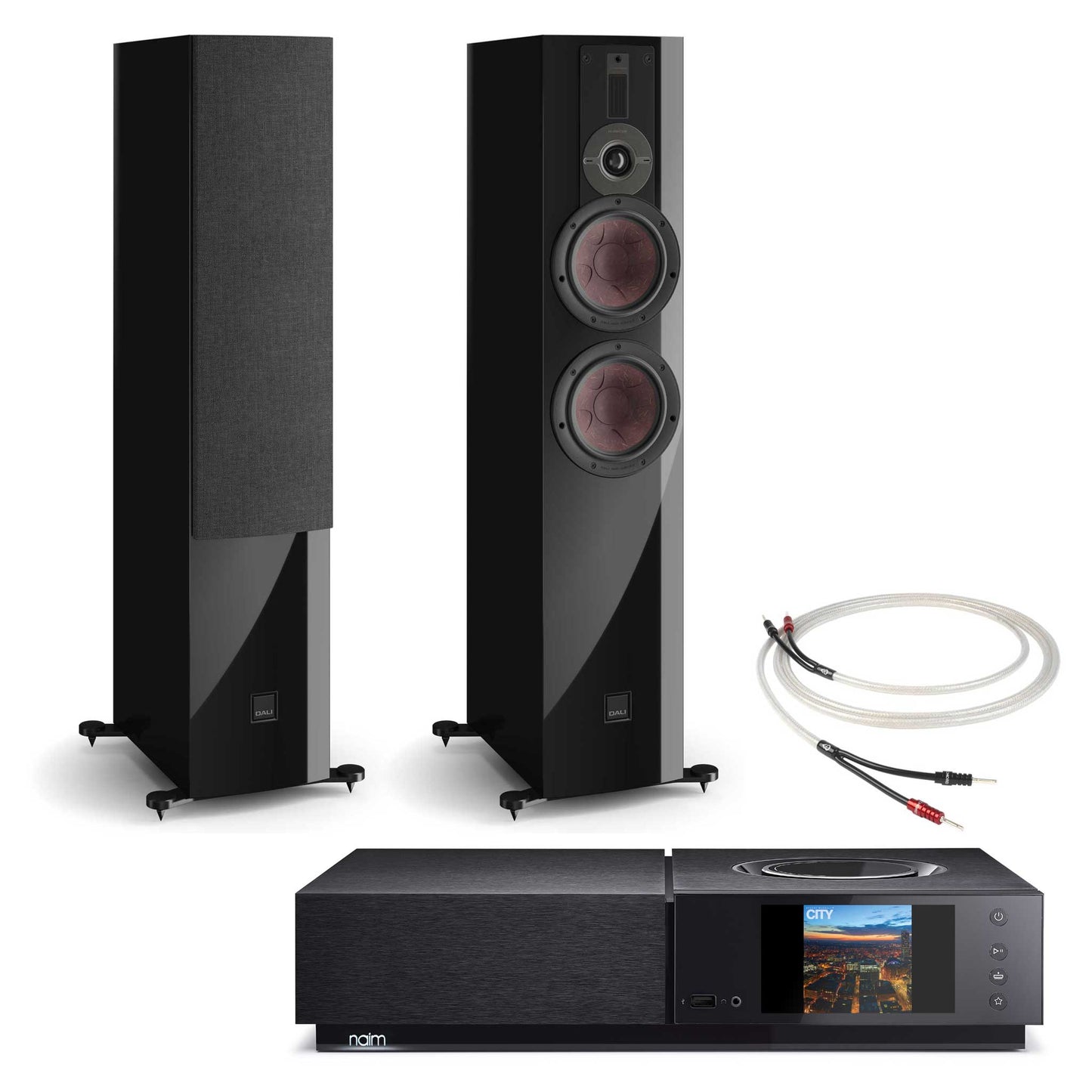 Naim Uniti Nova with Dali Rubikore 6 Speakers Black High Gloss
