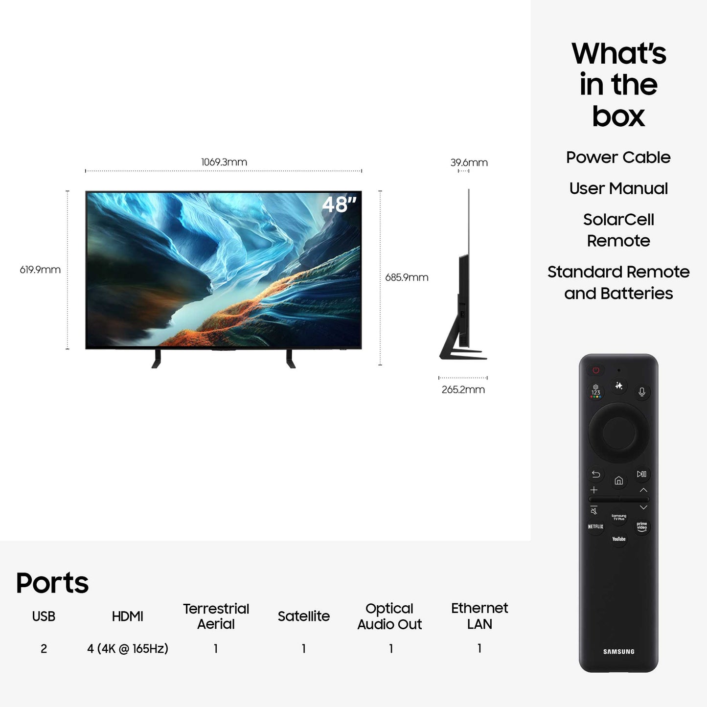 Samsung QE48S90H Specs 
