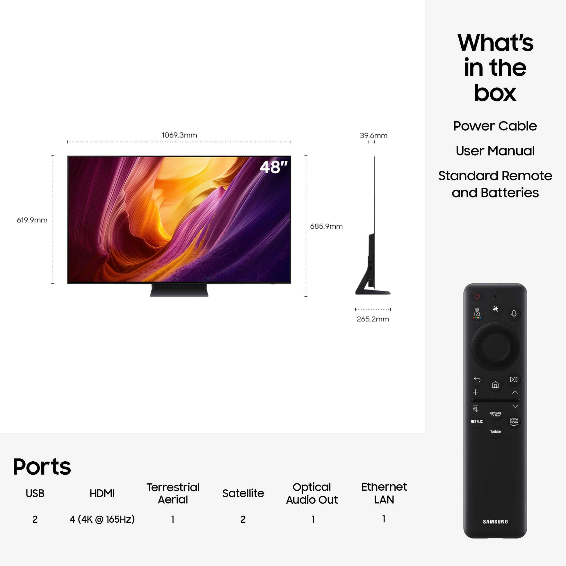 Samsung QE48S95H Specs