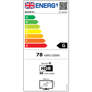 Sony BRAVIA XR50X90S Energy Label