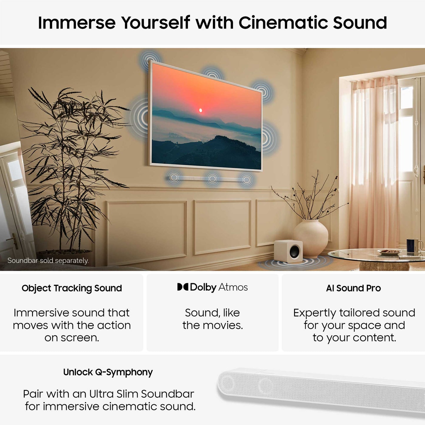 Samsung LS03HW 55-85 Frame Pro TV Cinematic Sound
