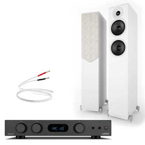 Audiolab 6000A MKII Black with Acoustic Energy AE309² White