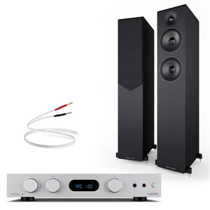 Audiolab 6000A MKII Silver with Acoustic Energy AE309² Black