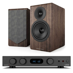 Audiolab 6000A MKII Black with Acoustic Energy AE300² Walnut