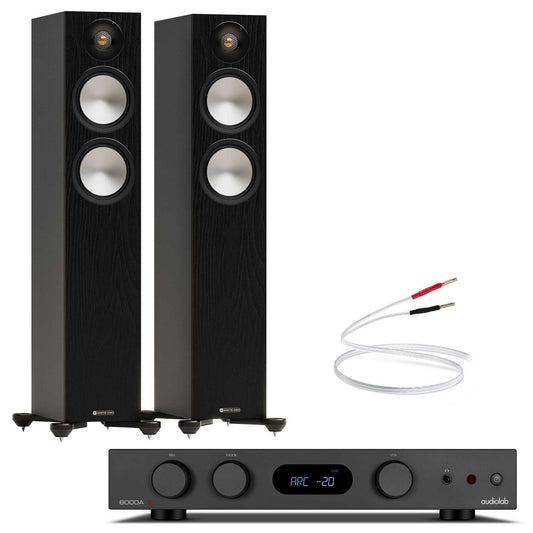 Audiolab 6000A MKII Black with Monitor Audio Bronze 300 7G Black
