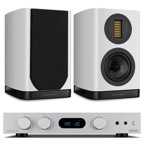 Audiolab 6000A MKII Silver with Wharfedale EVO 5.1 White