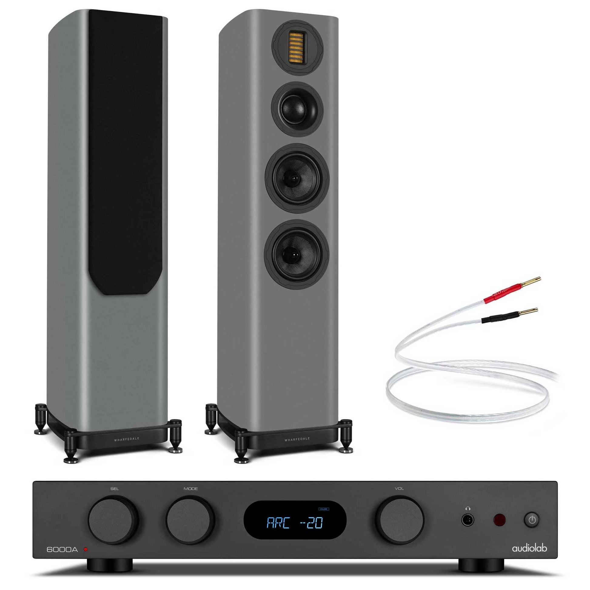 Audiolab 6000A MKII with Wharfedale EVO 5.3 Black / Grey