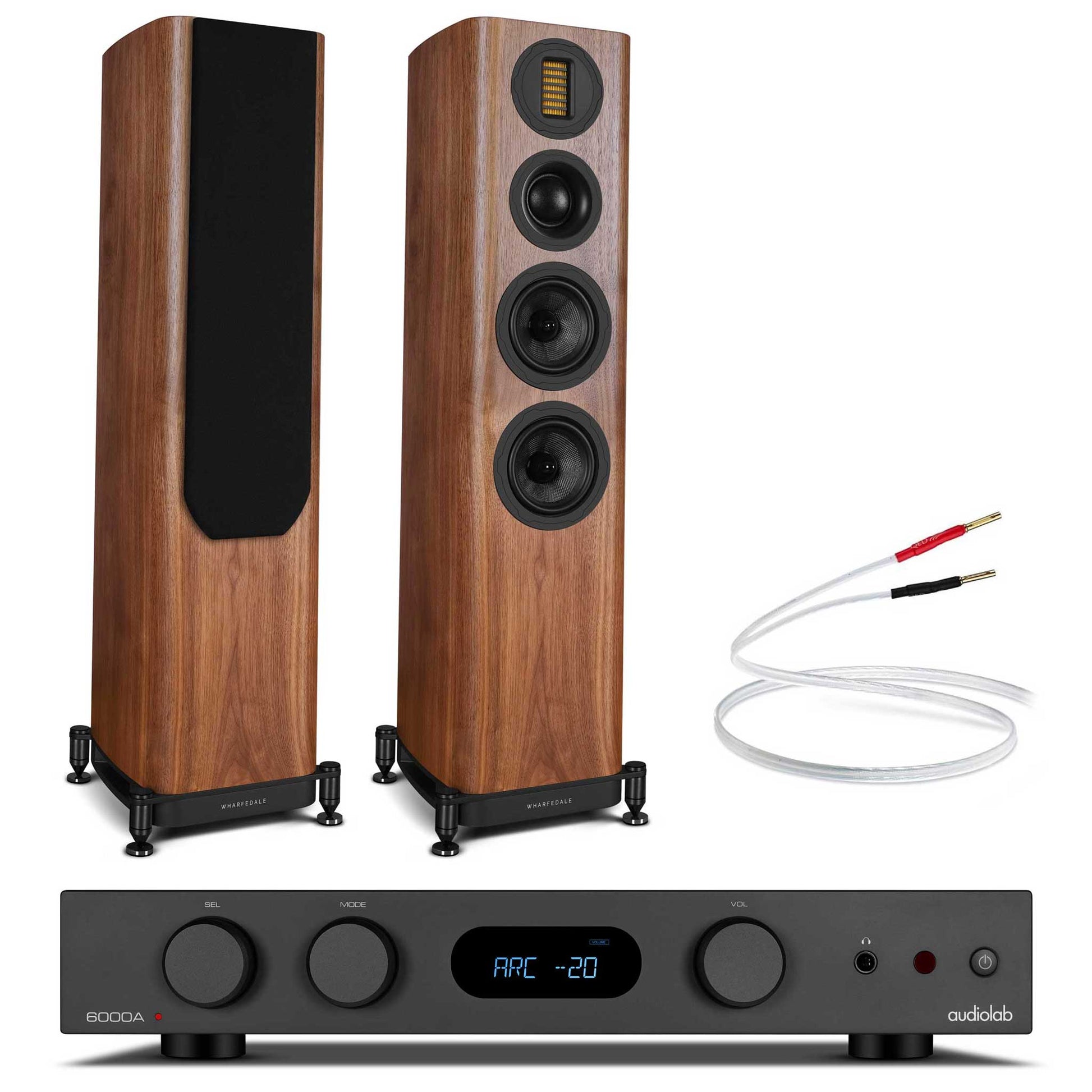 Audiolab 6000A MKII with Wharfedale EVO 5.3 Black / Walnut