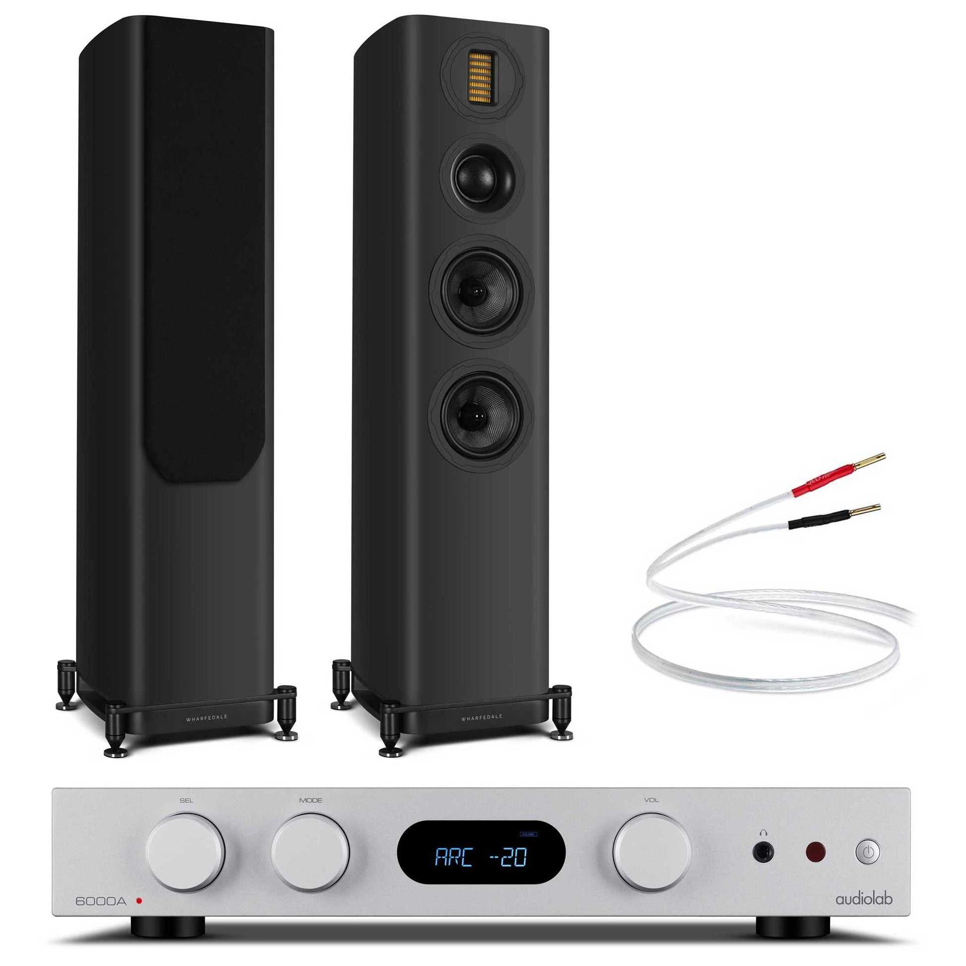 Audiolab 6000A MKII with Wharfedale EVO 5.3 Silver / Black