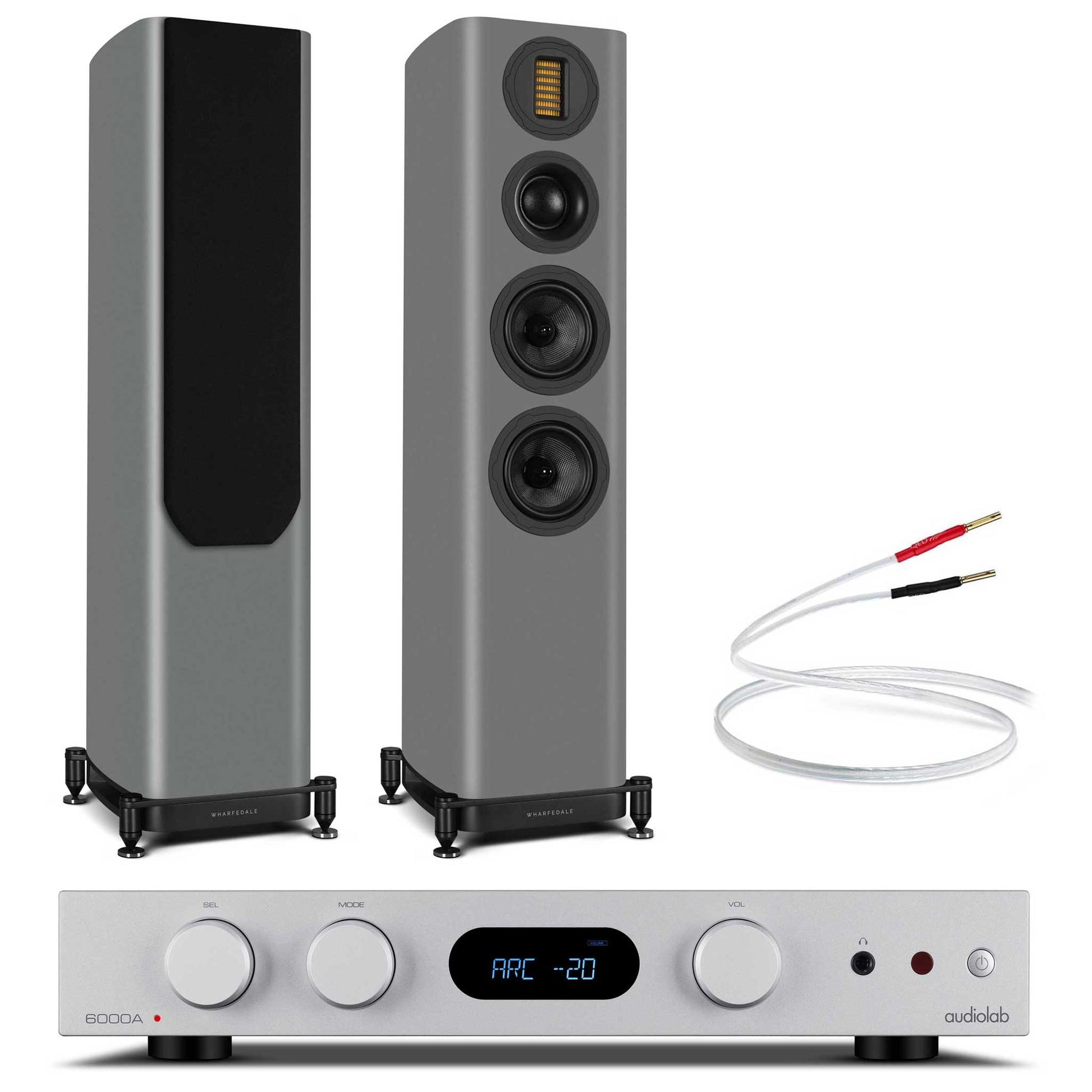 Audiolab 6000A MKII with Wharfedale EVO 5.3 Silver / Grey