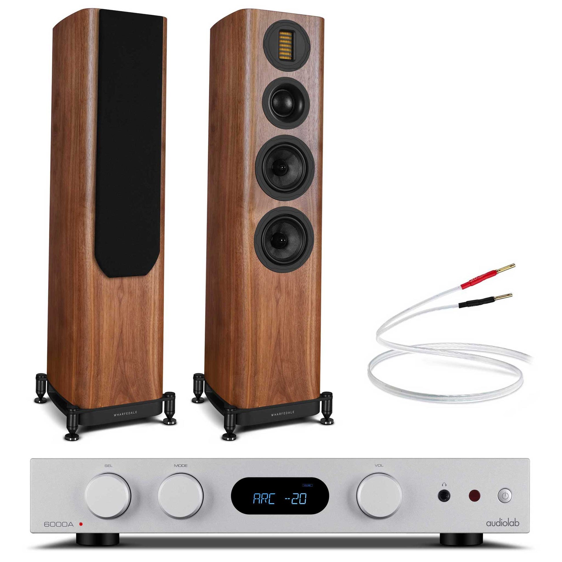 Audiolab 6000A MKII with Wharfedale EVO 5.3 Silver / Walnut