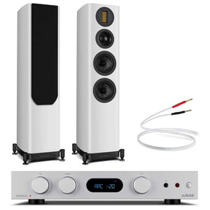 Audiolab 6000A MKII with Wharfedale EVO 5.3 Silver / White