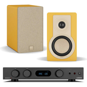 Audiolab 6000A MKII Black with Dali Kupid Golden Yellow
