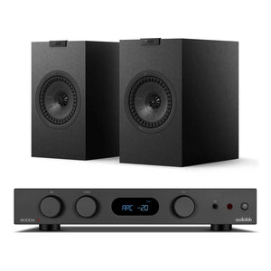 Audiolab 6000A MKII with KEF Q1 Meta Black / Black