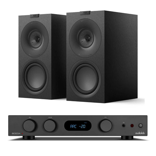 Audiolab 6000A MKII with KEF Q Concerto Meta Black / Black
