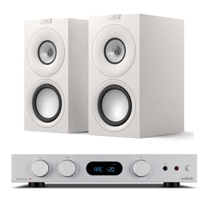Audiolab 6000A MKII with KEF Q Concerto Meta Silver / White