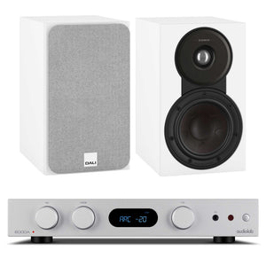 Audiolab 6000A MKII Silver with Dali SONIK 1 White