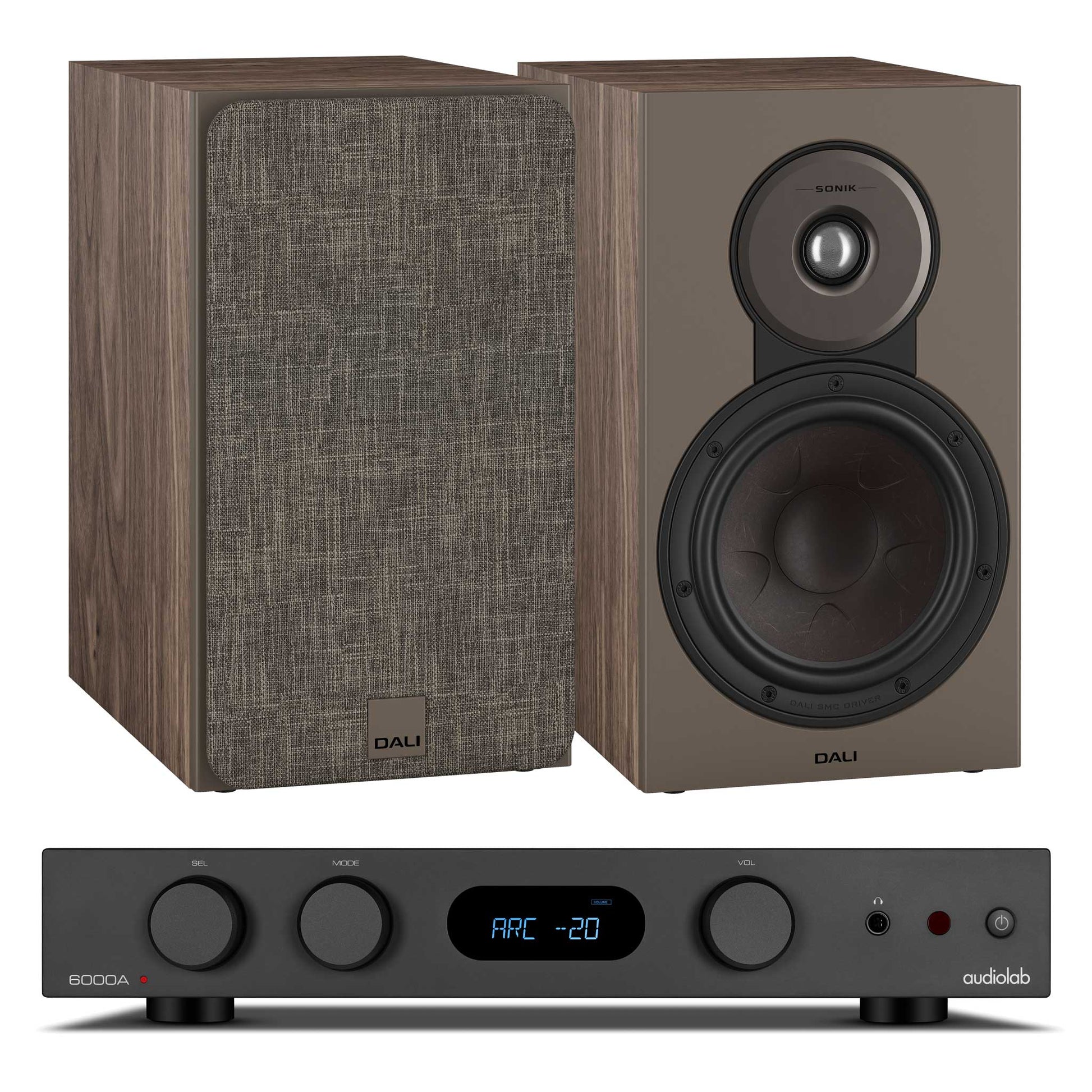 Audiolab 6000A MKII Black with Dali SONIK 3 Walnut
