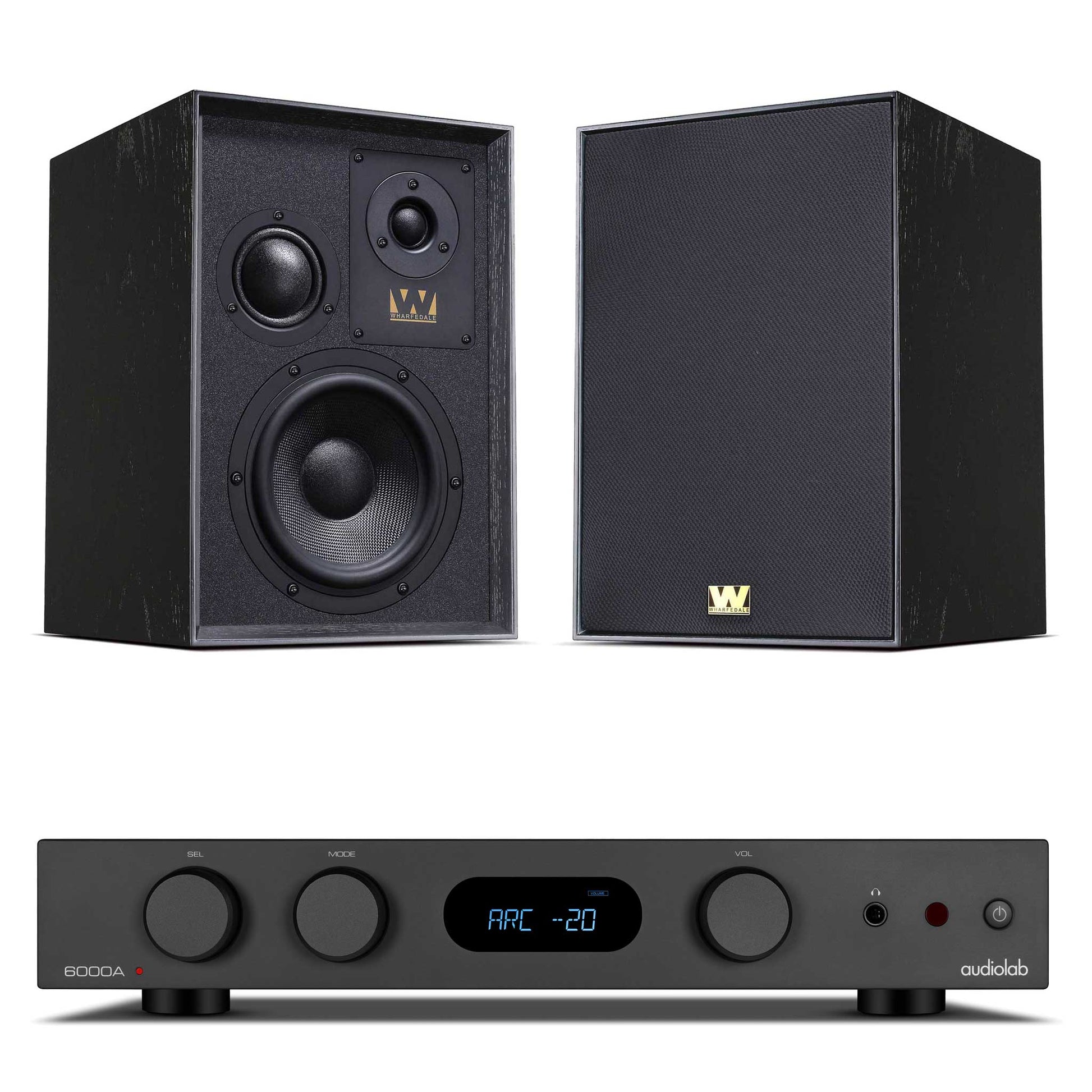 Audiolab 6000A MKII Black with Wharfedale Super Denton Black