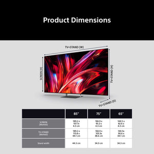 Sony BRAVIA 9 II K65-85XR95M2 Dimensions