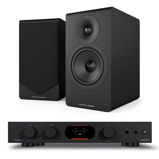 Audiolab 7000A Black with  Acoustic Energy AE300² Matte Black