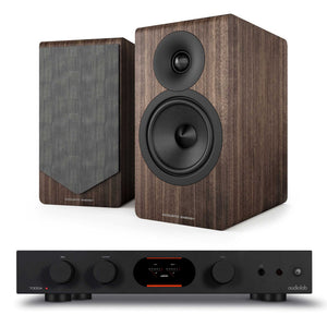 Audiolab 7000A Black with  Acoustic Energy AE300² Walnut
