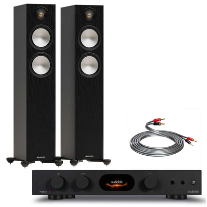 Audiolab 7000A Black with Monitor Audio Bronze 300 7G Black
