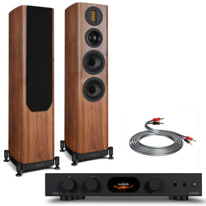 Audiolab 7000A Black with Wharfedale Evo 5.3 Walnut