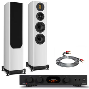 Audiolab 7000A Black with Wharfedale Evo 5.3 White