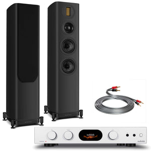 Audiolab 7000A Silver with Wharfedale Evo 5.3 Black