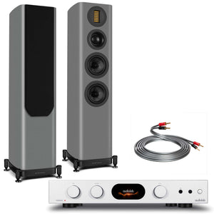 Audiolab 7000A Silver with Wharfedale Evo 5.3 Grey
