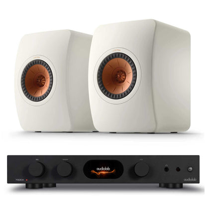Audiolab 7000A with KEF LS50 Meta Black / Mineral White