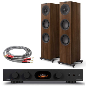 Audiolab 7000A with KEF Q7 Meta Black / Walnut
