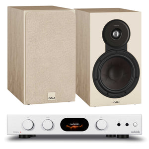 Audiolab 7000A Silver with Dali SONIK 3 Natural Oak