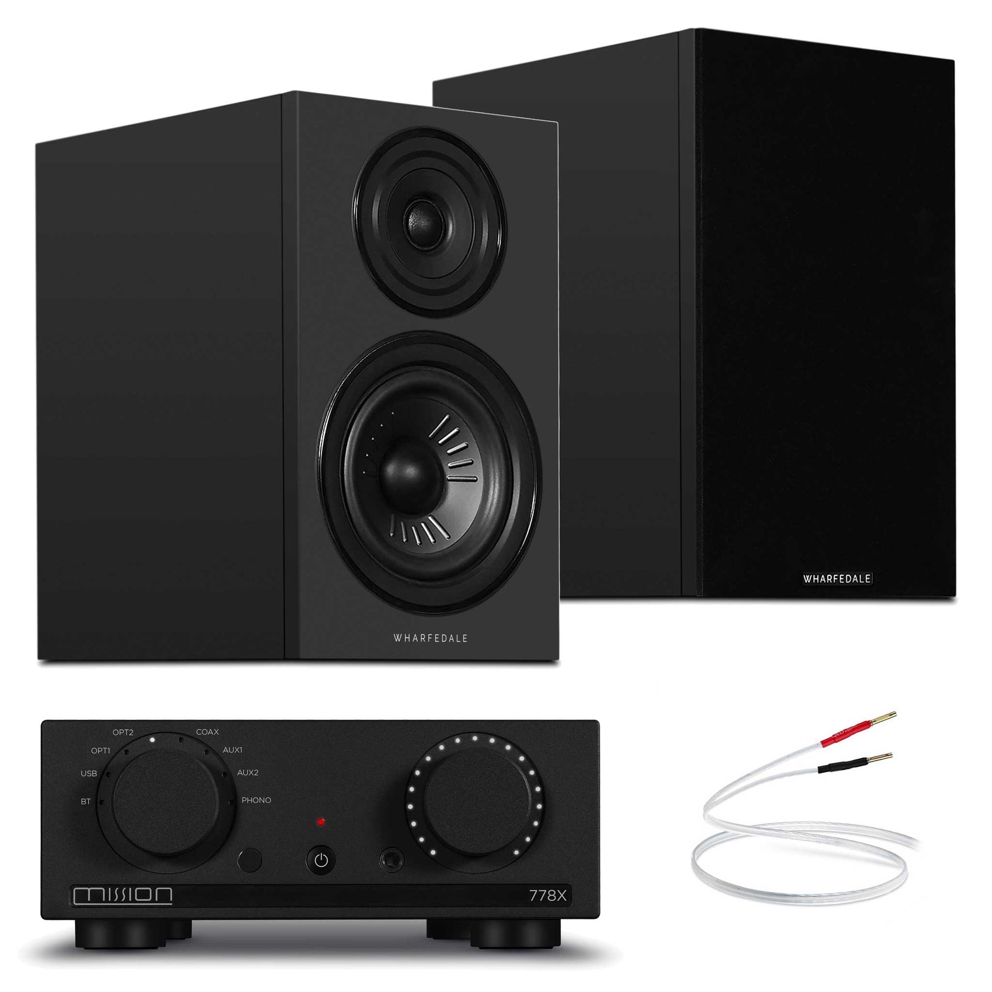 Mission 778x Black with Wharfedale Diamond 12.2i Black
