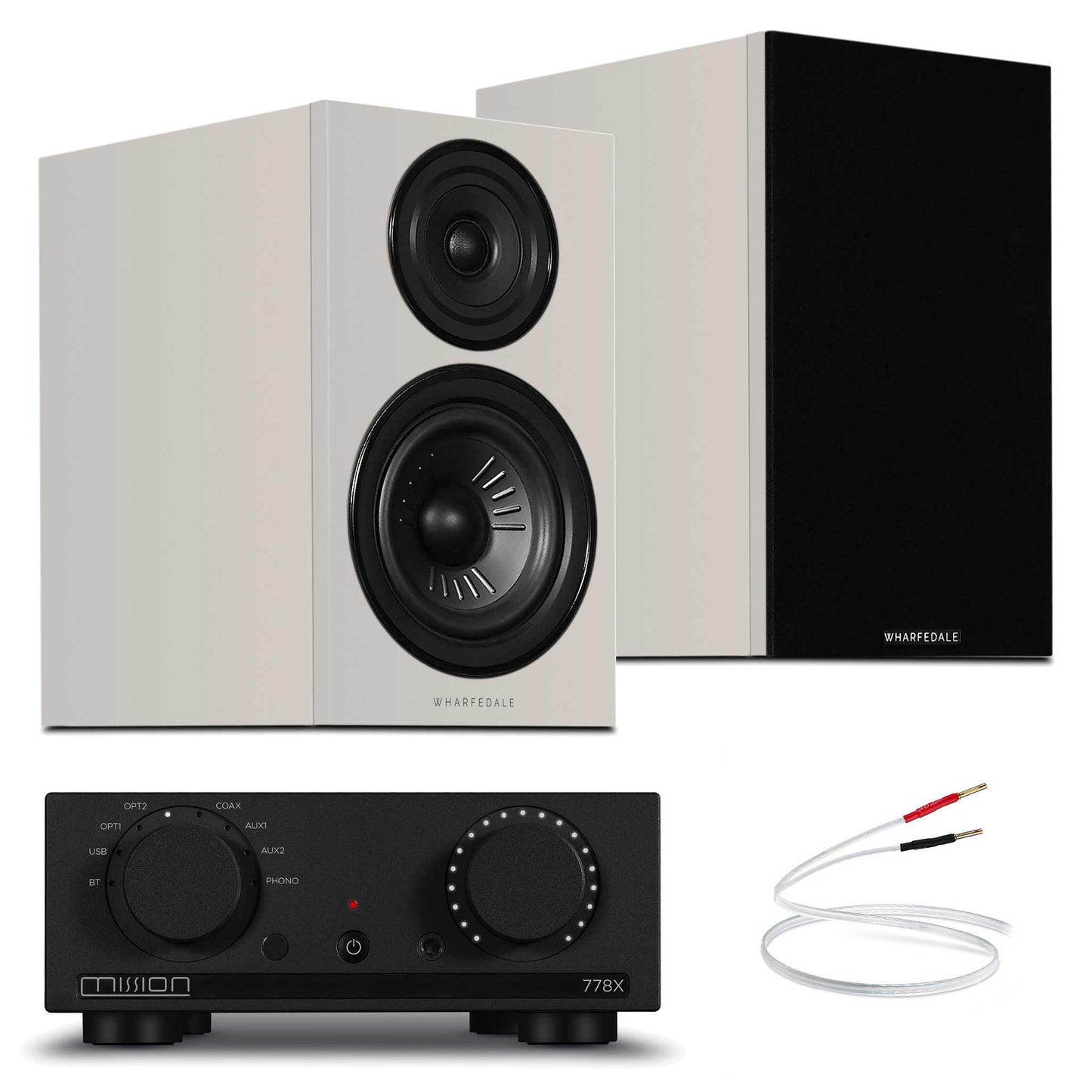 Mission 778x Black with Wharfedale Diamond 12.2i Grey