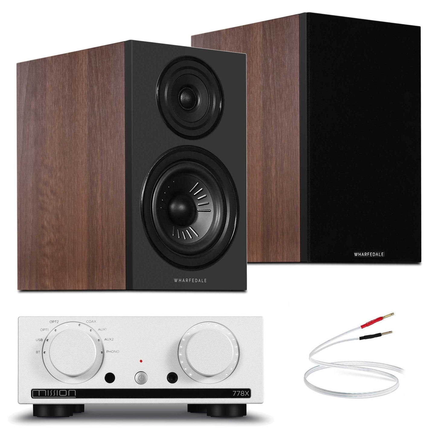 Mission 778x Silver with Wharfedale Diamond 12.2i Walnut