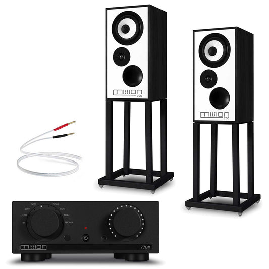 Mission 778x Black with Mission 700 Speakers Black