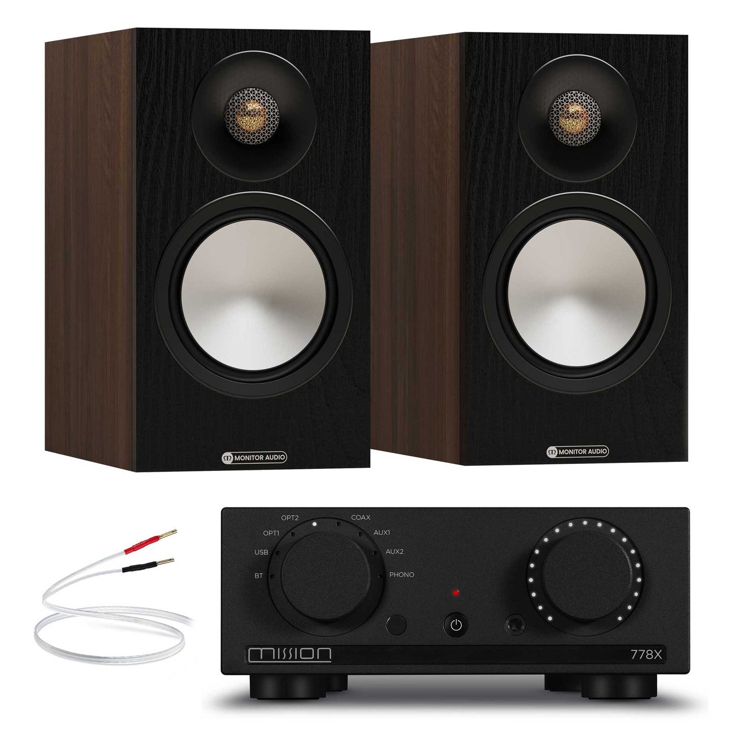 Mission 778x Amplifier with Monitor Audio Bronze 50 7G Speakers