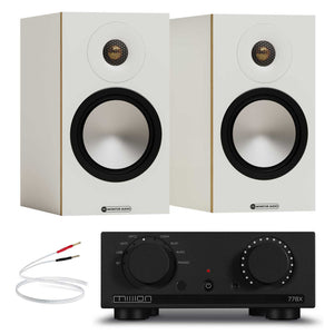 Mission 778x Black with Monitor Audio Bronze 50 7G White