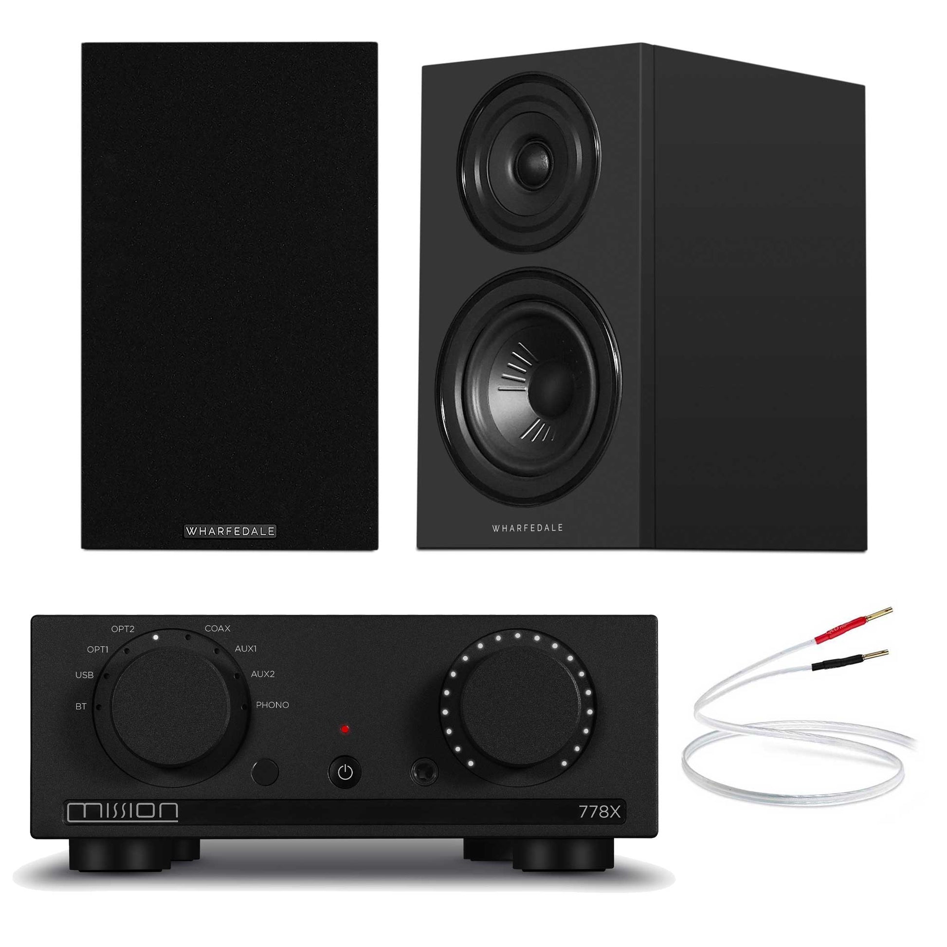 Mission 778x Black with Wharfedale Diamond 12.1i Black