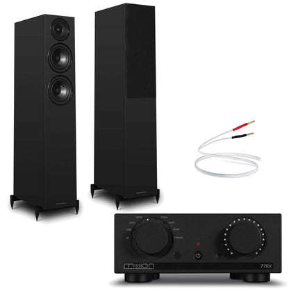 Mission 778x Black with Wharfedale Diamond 12.3i Black