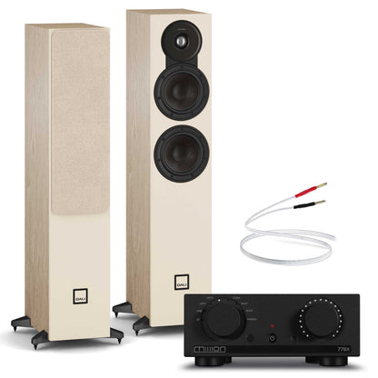 Mission 778x Black with Dali SONIK 5 Natural Oak